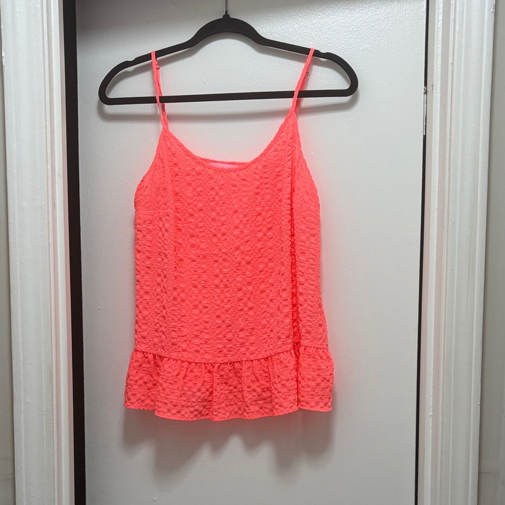 Lilly Pulitzer for Target Neon Pink Textured Blouse